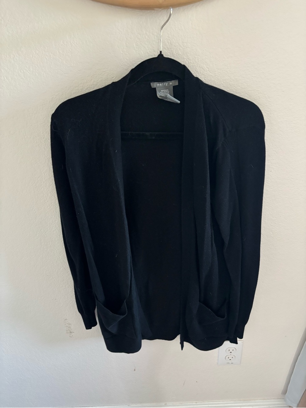 Matty M Black Open-Front women’s Cardigan Sweater